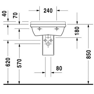 duravit 0300500000 starck 3 rakovina podvesnaya