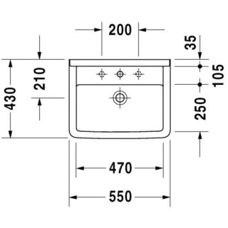 duravit 0300550000 starck 3 rakovina podvesnaya