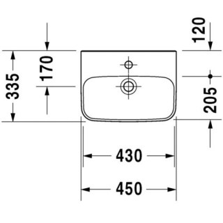 duravit 0708450000 durastyle mini rakovina podvesnaya