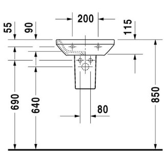duravit 0708450000 durastyle mini rakovina podvesnaya