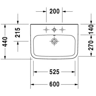 duravit 2319600000 durastyle rakovina 600 podvesnaya