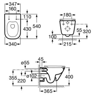 roca 34647l000 gap clean rim unitaz podvesnoj