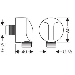 hansgrohe 27454000 fixfit podsoedinenie dlya shlanga