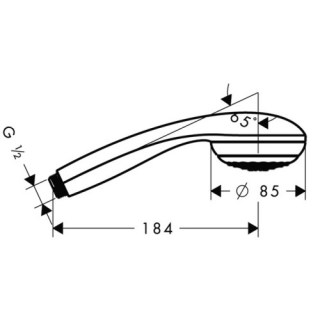 hansgrohe 28585000 crometta 85 mono dush ruchnoj lejka