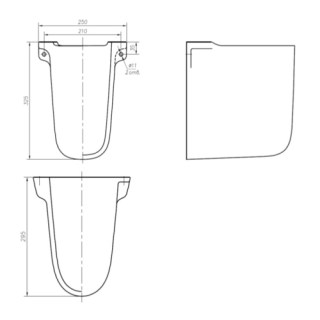 ifo RS032100000 arret polupedestal dlya rakoviny