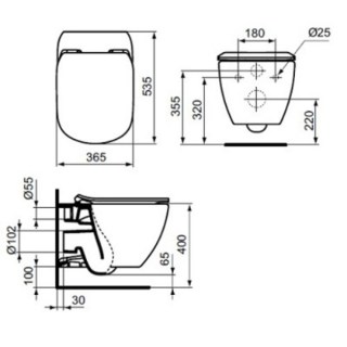 ideal standard T007901 tesi aquablade unitaz podvesnoj