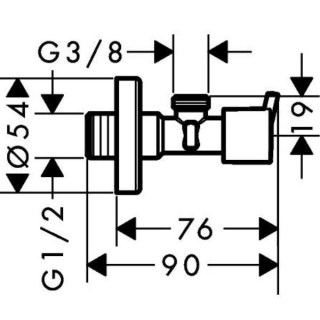 hansgrohe 13901000 s ventil uglovoj zapornyj