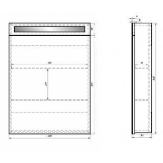 dreja eco 99 9001 uni 60 shkaf zerkalnyj