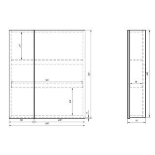 dreja eco 99 9009 almi 60 shkaf zerkalnyj