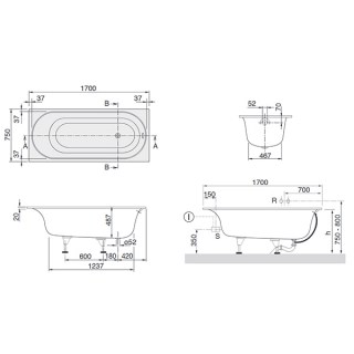 villeroy boch ubq170ceu2v 01 cetus 170 75 vanna kvarilovaya