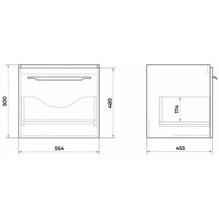 toms design 400 gr 0101 greta 60 tumba pod rakovinu