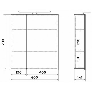 toms design 400 gr 0811 greta 60 zerkalnyj shkaf
