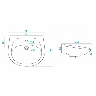 santek 1wh110466 briz 60 rakovina