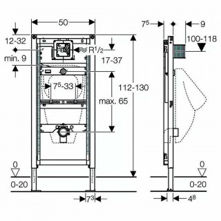 geberit 111 616 00 1 duofix installyatsiya dlya pissuara
