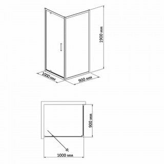 bandhours 190240001 frenk side glass 910 100 90 dushevoj ugolok