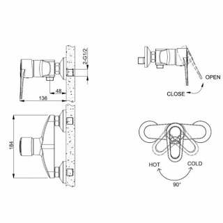 smesitel dlya dusha bravat loop f9124182cp 01 rus