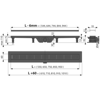 alcaplast apz10black 750m scheme