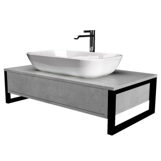 Столешница под раковину 1MarKa Grunge Loft 80 бетон светлый